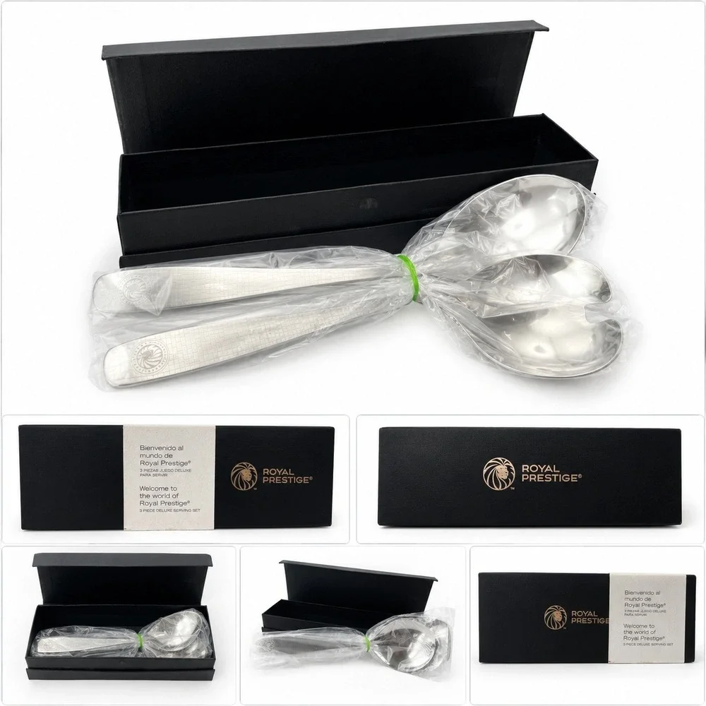 Royal Prestige 3 Piece Deluxe Serving Set Stainless Steel Open Box